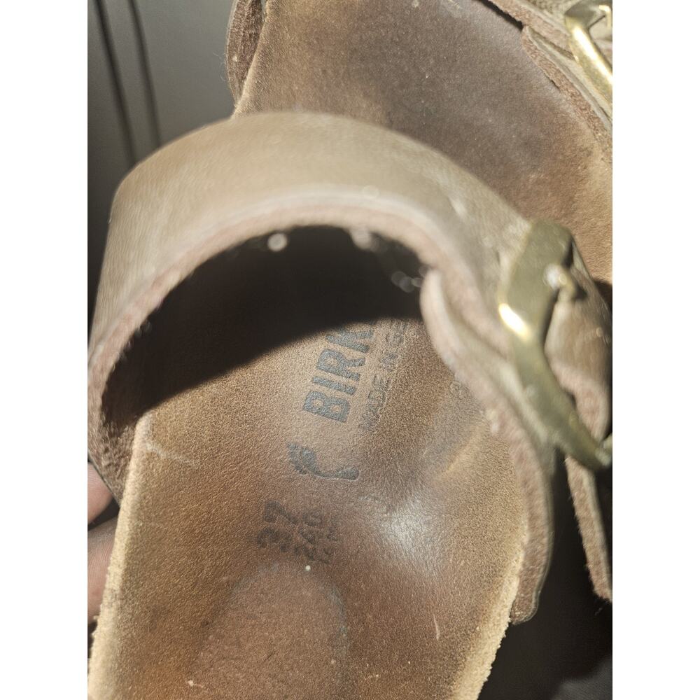 Birkenstock Mayari Metallic Bronze Brown Leather Sandals US 6-6.5 EU 37 Narrow - Picture 6 of 7